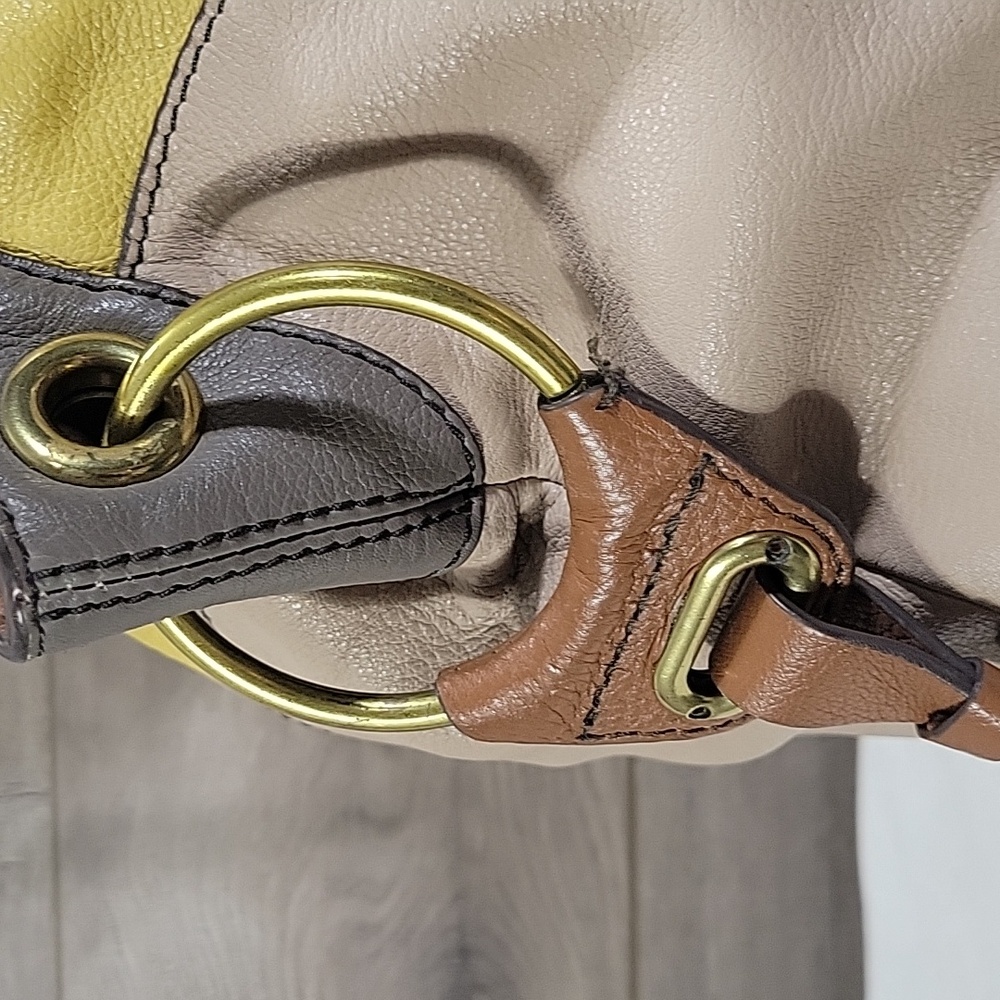 OrYANY Yellow and Tan Leather Bag - Picture 4 of 16